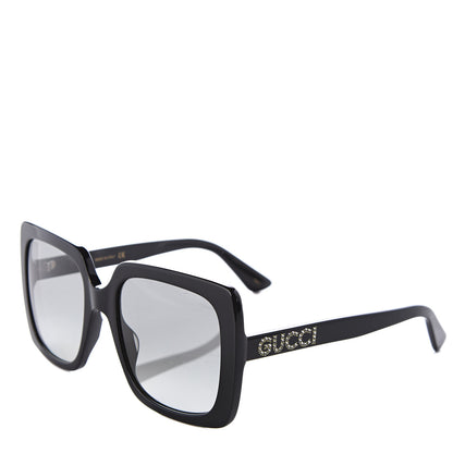 Gucci Crystal Square Frame GG Sunglasses GG0418S Black 1 of 8