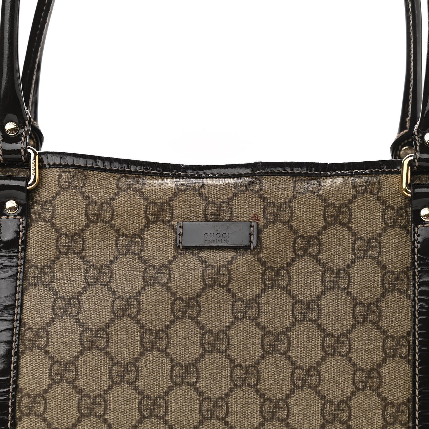 GG Plus Monogram Large Joy Tote Dark Brown