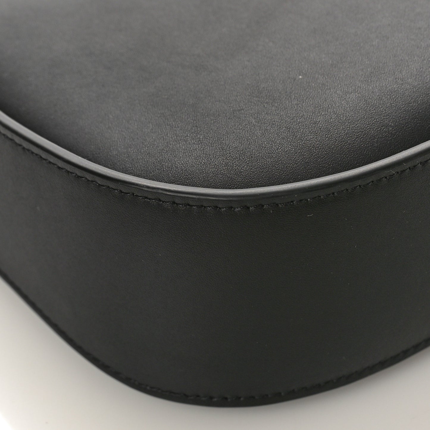 Smooth Calfskin Half Moon Shoulder Bag Black