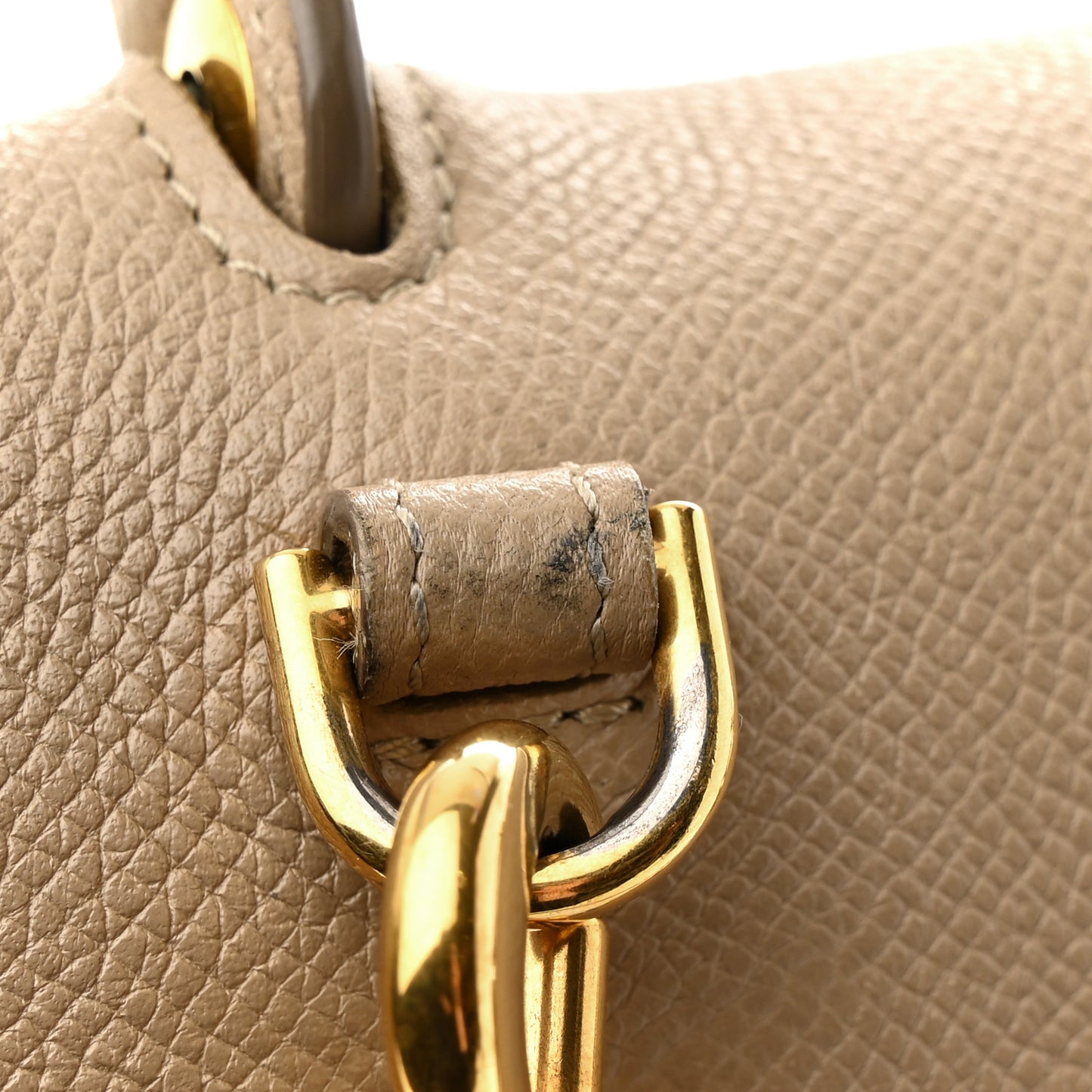 Grained Calfskin Mini Belt Bag Light Taupe