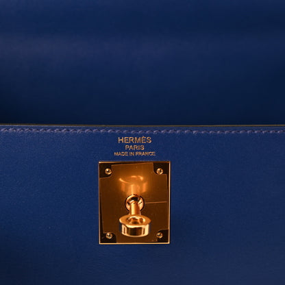 Hermes Tadelakt Kelly Sellier 28 Bleu Electrique 6 of 10
