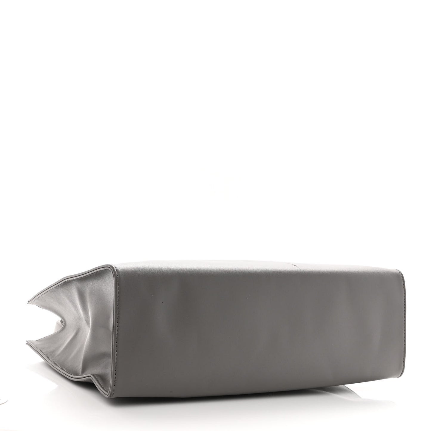 Vegan Leather Medium Shopping Bag Grey