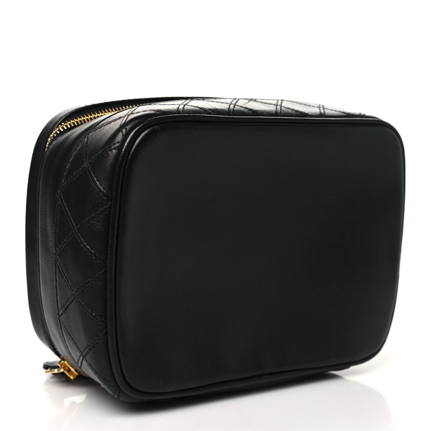 Lambskin Vanity Cosmetic Case Black