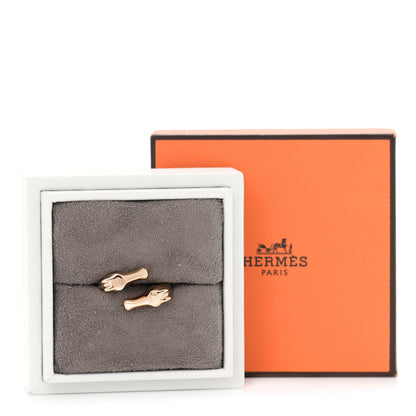 Hermes 18K Rose Gold PM Galop Ring 50 5.25 7 of 7