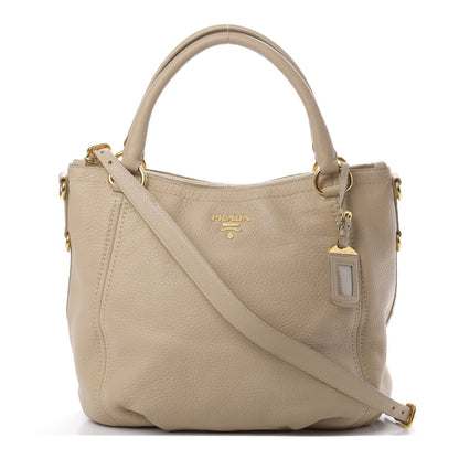 Prada Vitello Daino Tote Sabbia 1 of 11