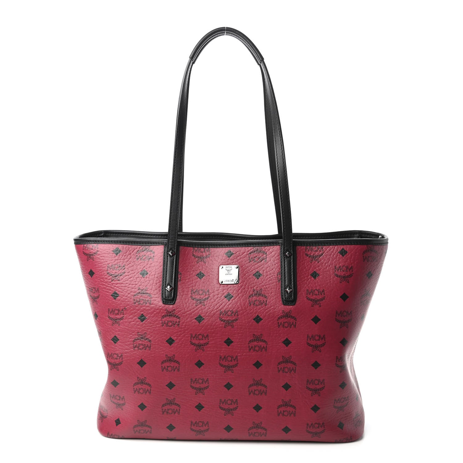 MCM Visetos Medium Anya Shopping Tote Scooter Red 1 of 11