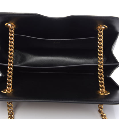 Fendi Vitello Glacier Karligraphy Pocket Shoulder Bag Black Gingerbread 6 of 11