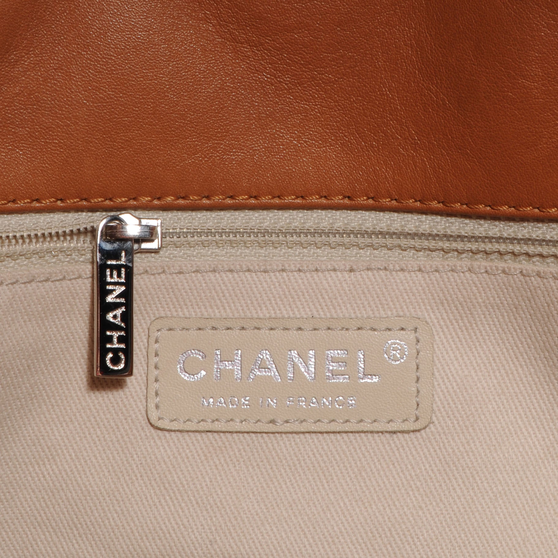 Chanel Calfskin Quilted In the Business North South Tote Light Brown 6 of 8