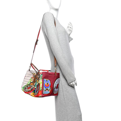 Christian Louboutin Canvas Embroidered Calfskin Caracaba Tote Multicolor 2 of 9