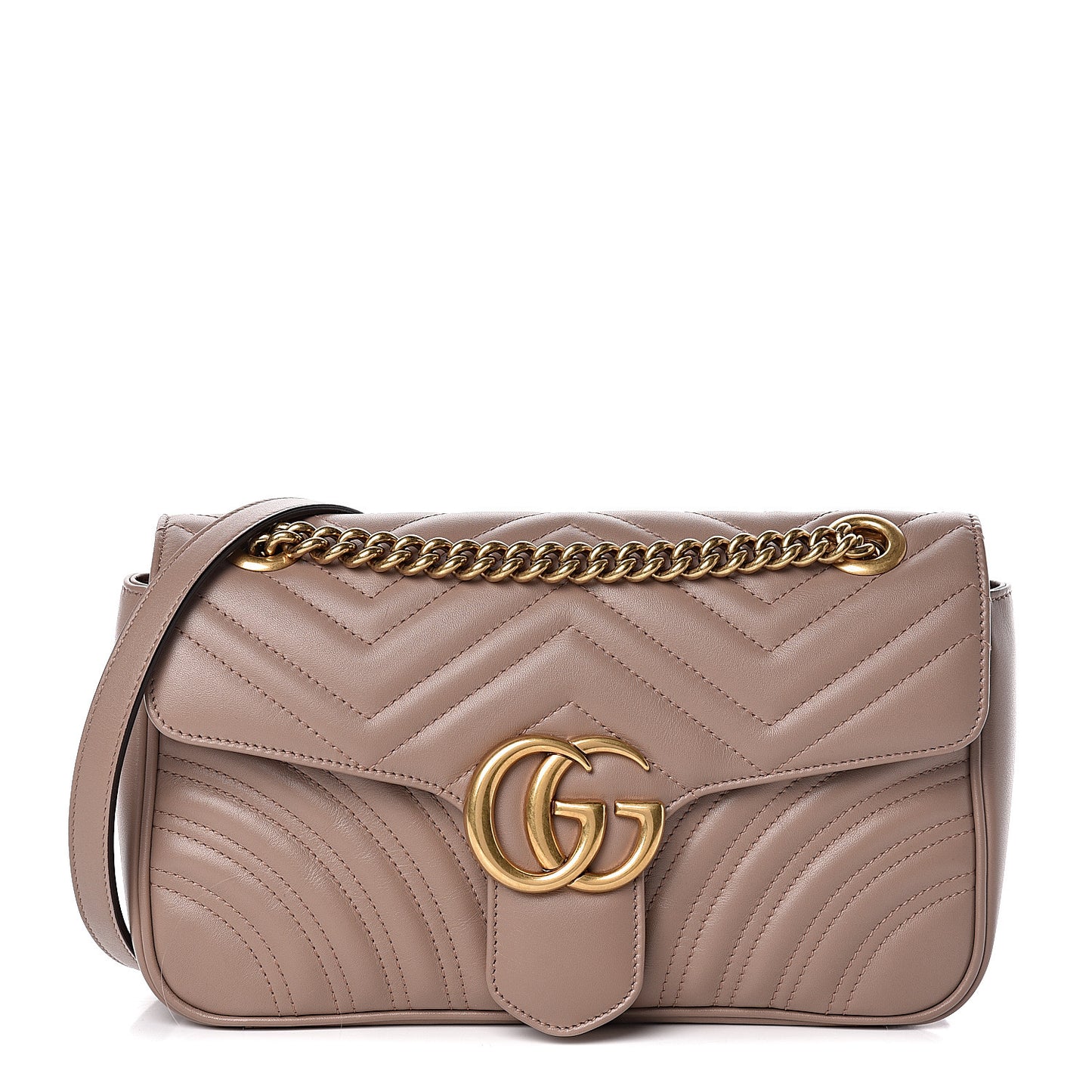 Calfskin Matelasse Small GG Marmont Shoulder Bag Porcelain Rose