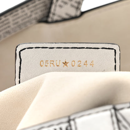 Christian Dior Calfskin Newspaper Printed Saddle Bag With Strap Black White 7 of 10