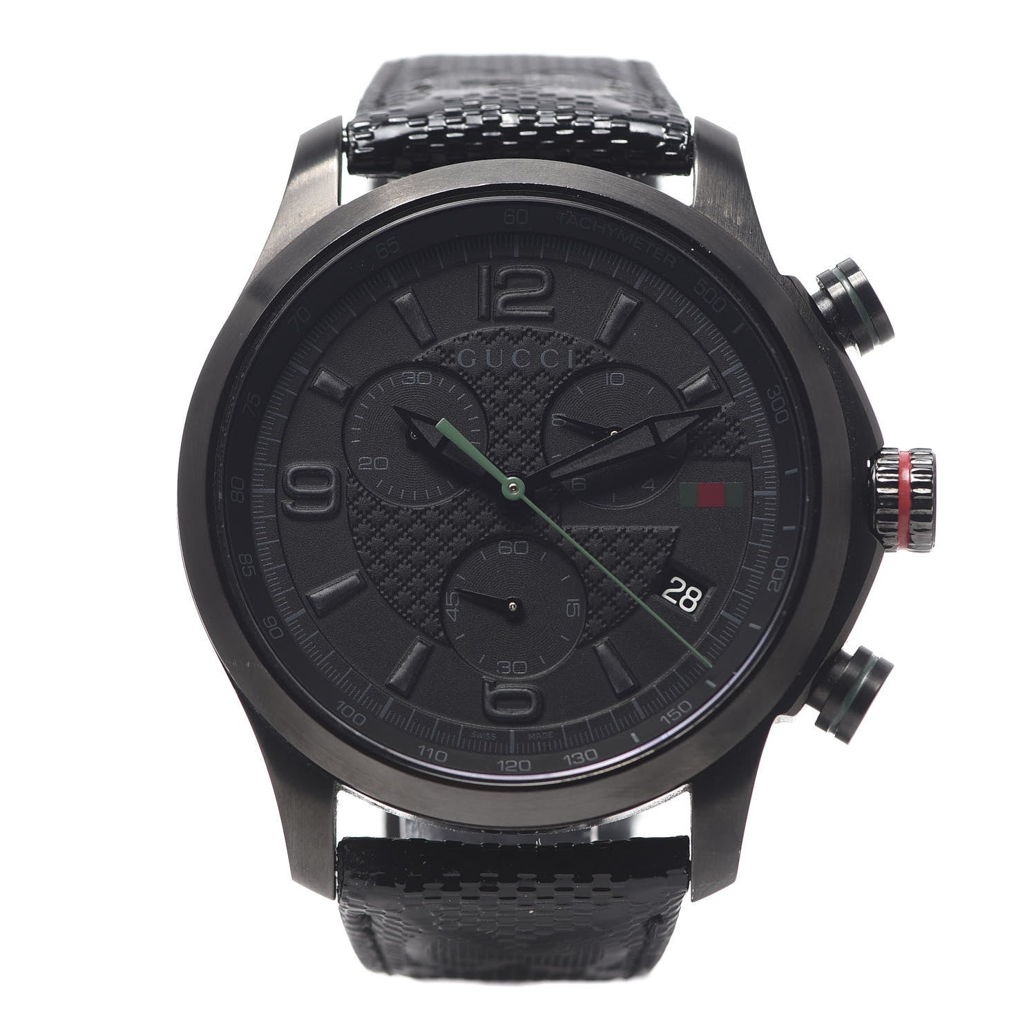 Gucci PVD Stainless Steel Nylon 45mm G-Timeless Chronograph Quartz Watch Black 1 of 6