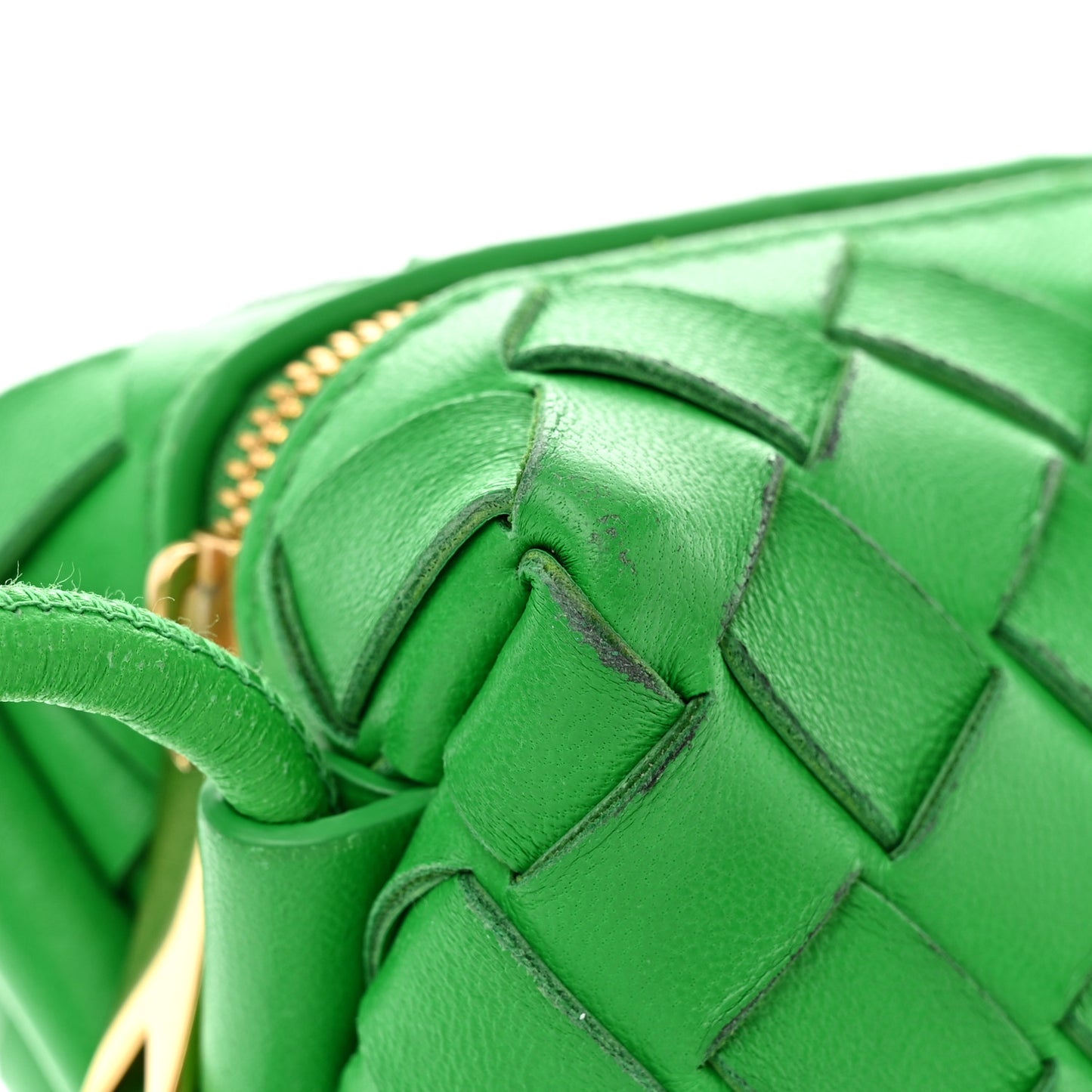 Nappa Intrecciato Small Loop Camera Bag Parakeet