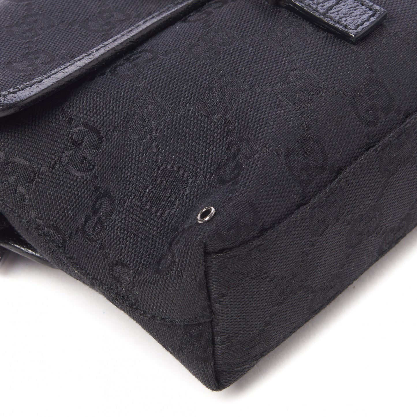 GG Monogram Web Flight Belt Bag Black