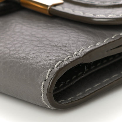 Chloe Grained Calfskin Marcie Square Wallet Cashmere Grey 9 of 15