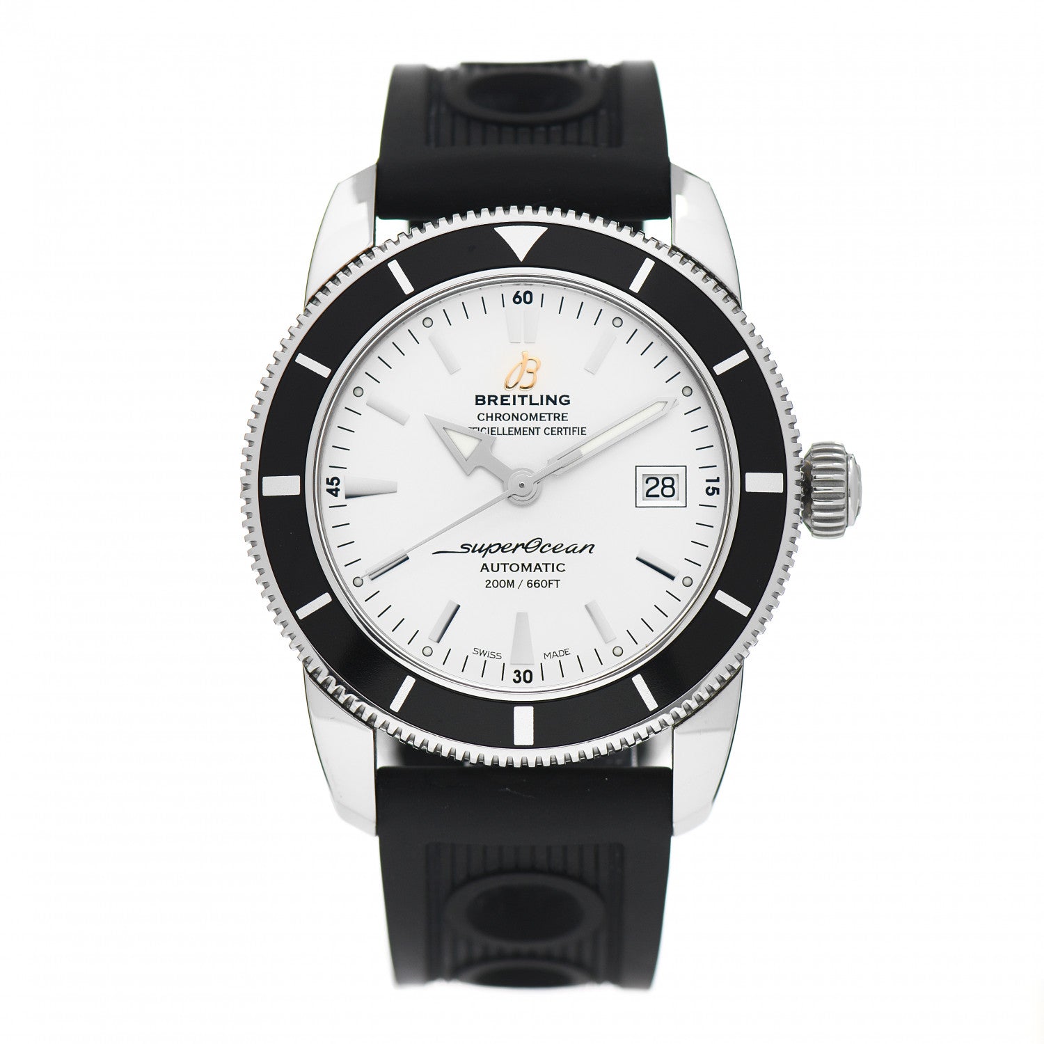 Breitling Stainless Steel Rubber 42mm Superocean Heritage II B20 Automatic Watch A17321 1 of 5