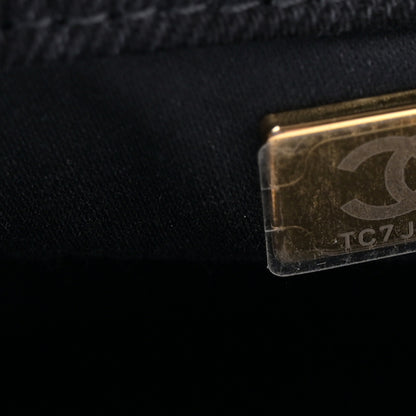Chanel Washed Denim Quilted Mini Chanel 25 Handbag Black 7 of 11