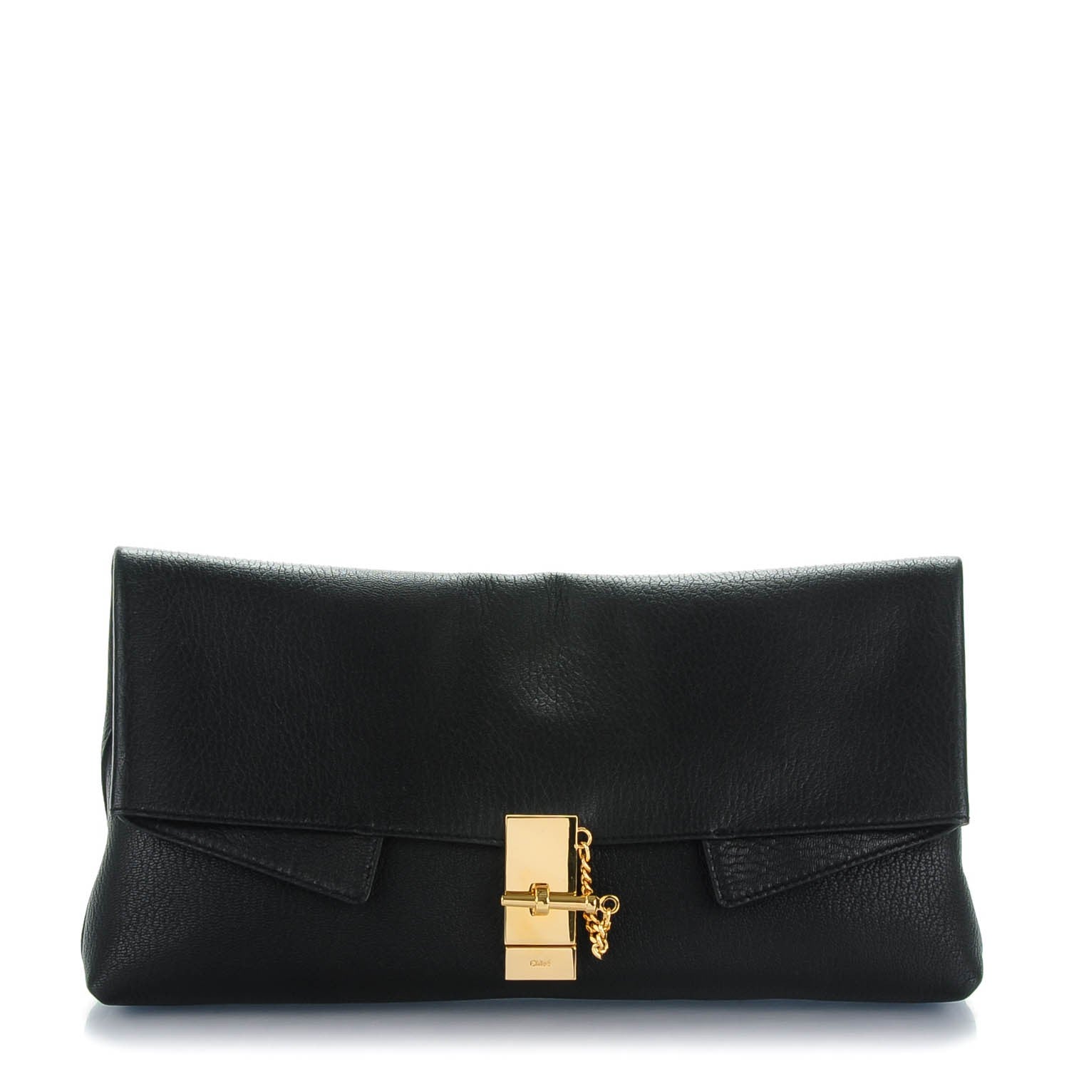 Chloe Grained Calfskin Drew Folded Clutch Black 1 of 7