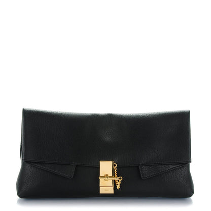 Chloe Grained Calfskin Drew Folded Clutch Black 1 of 7
