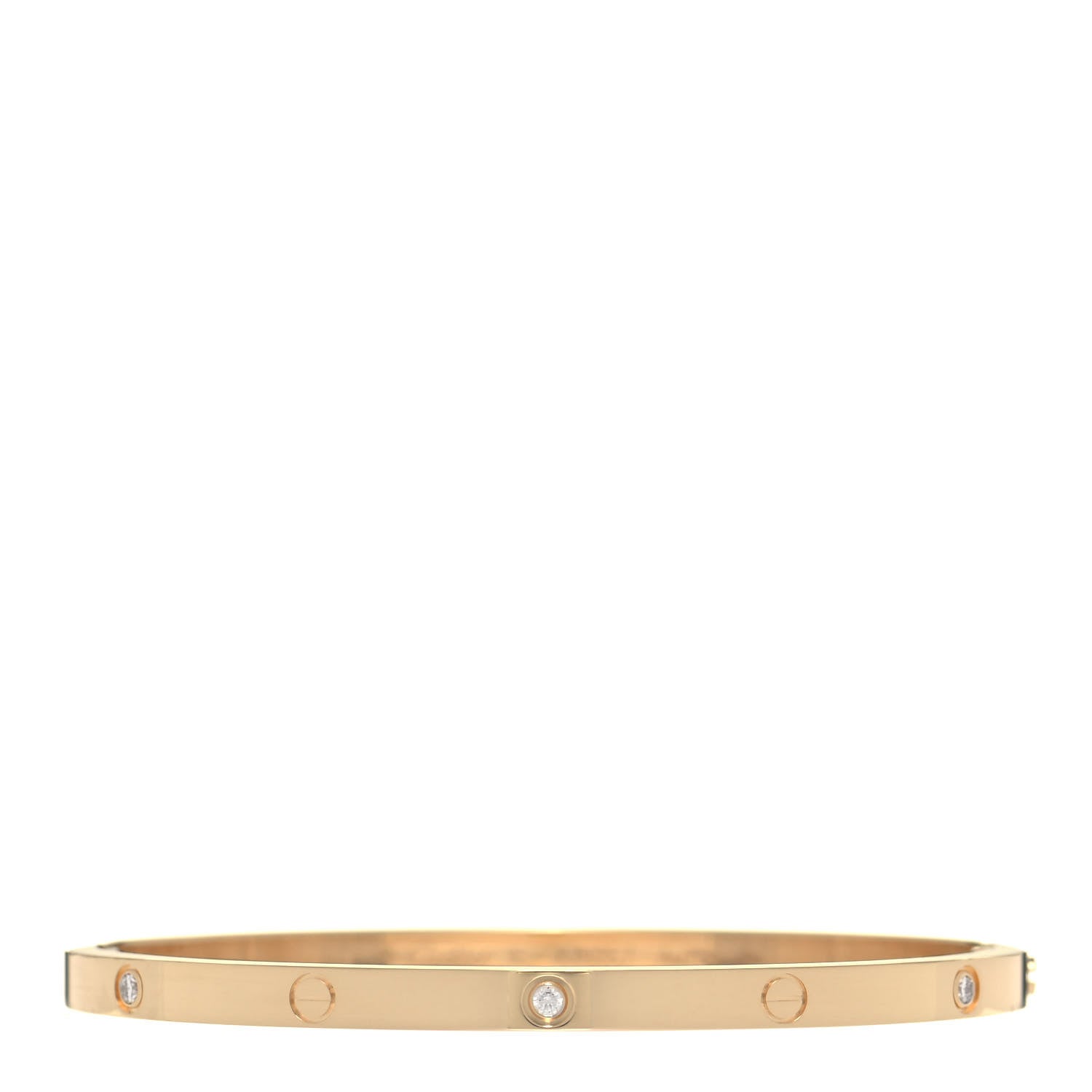 Cartier 18K Yellow Gold 6 Diamond Small LOVE Bracelet 16 1 of 12