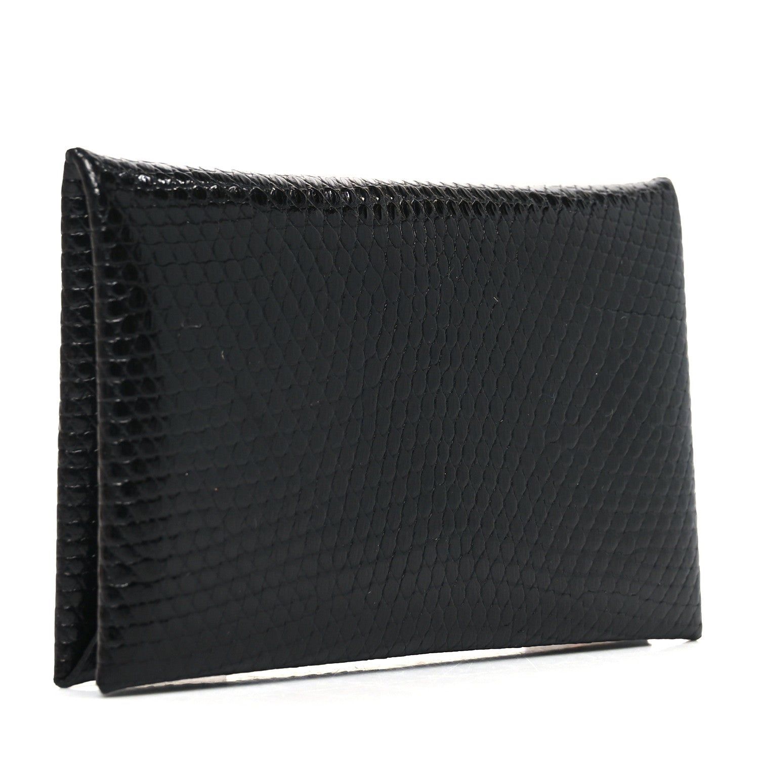 Hermes Lizard Calvi Card Case Black 3 of 8