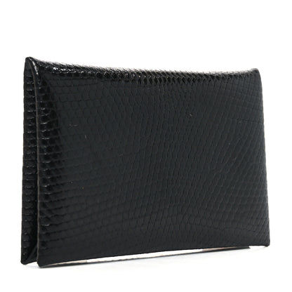 Hermes Lizard Calvi Card Case Black 3 of 8