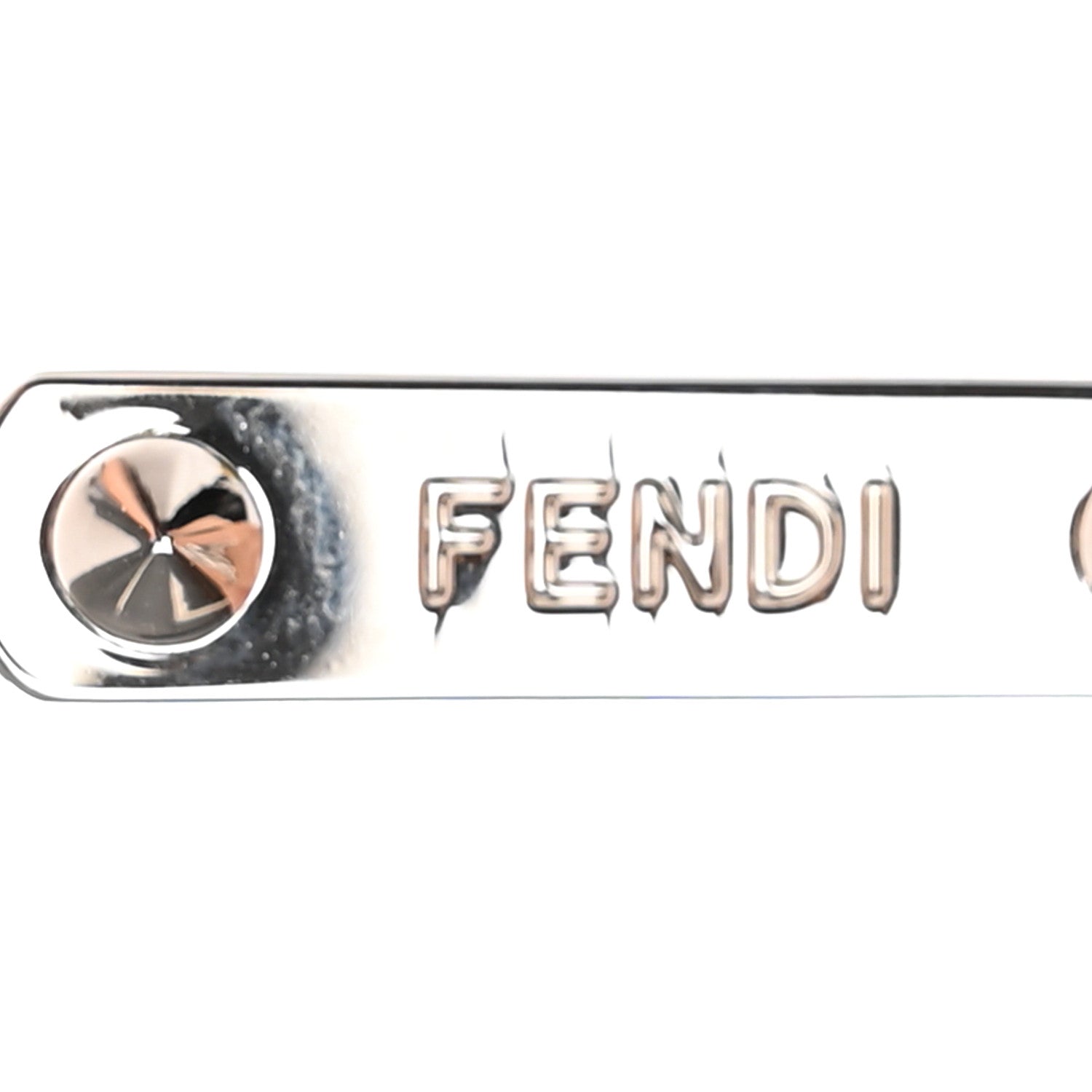 Fendi Calfskin Mink Fox Fur Witches Charm Pink Black 3 of 5