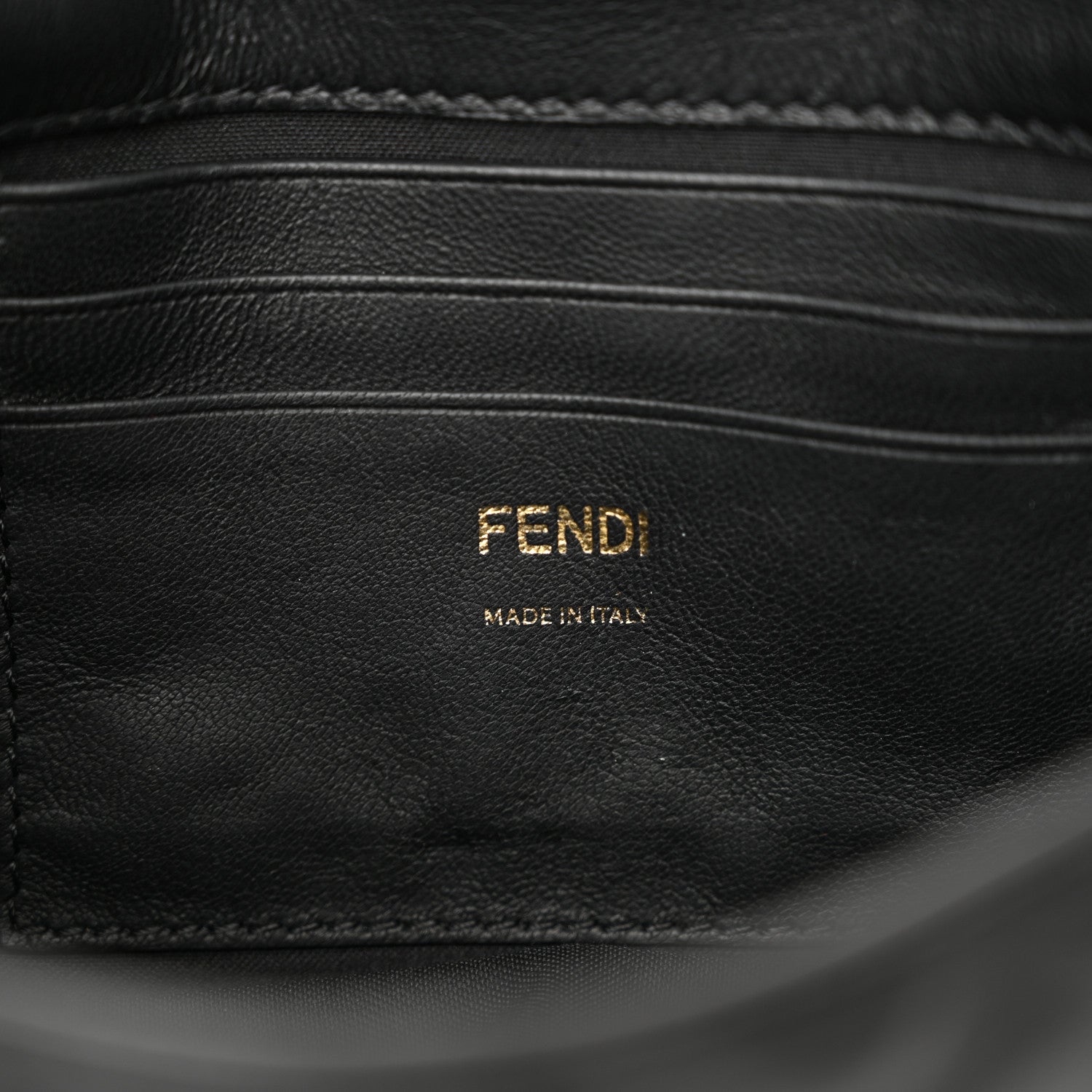 Fendi Nappa FF 1974 Embossed Mini Baguette Black 6 of 13