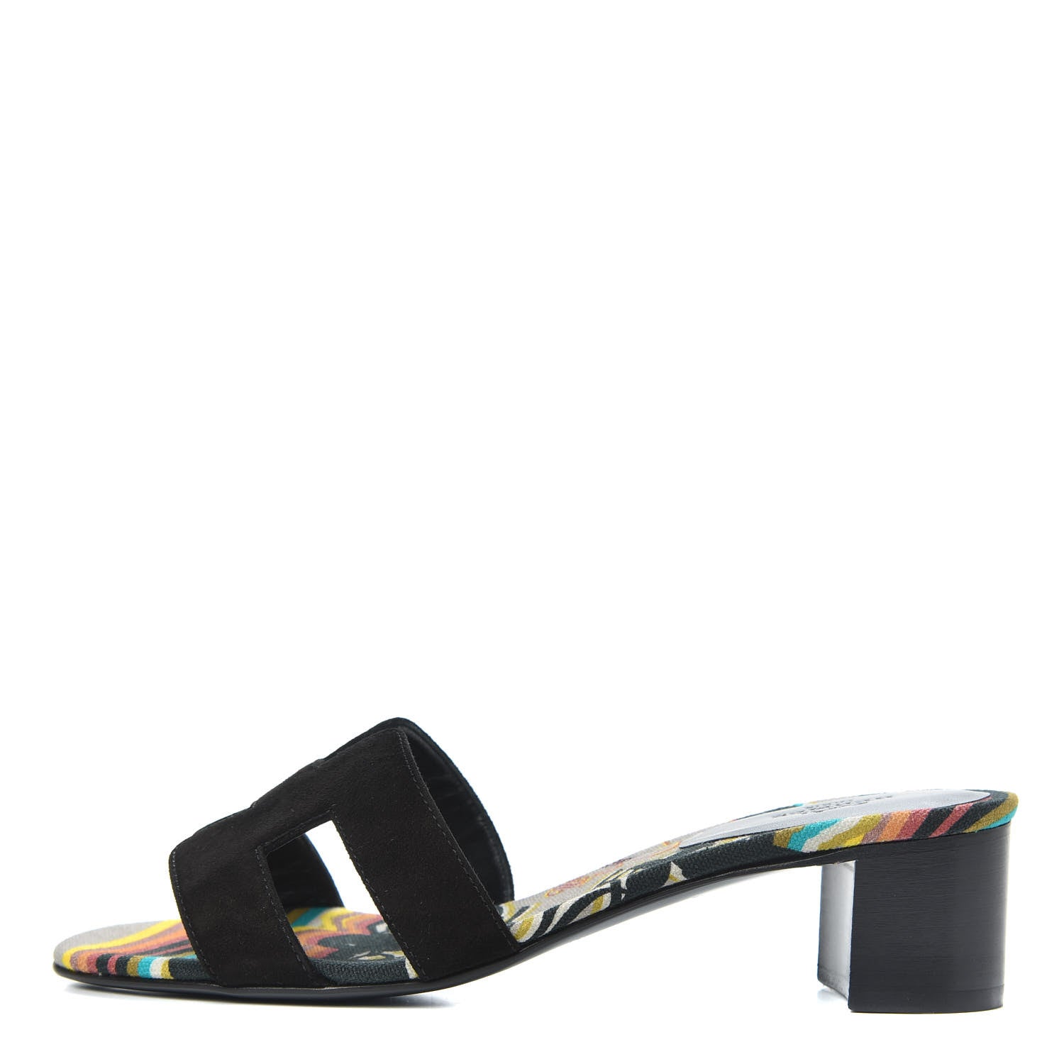 Hermes Suede Oasis Sandals 36 Black 1 of 8