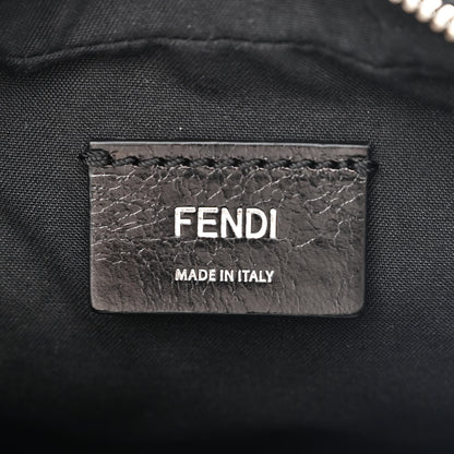 Fendi Shiny Glazed Fabric Vitello Cover FF 1974 Logo Medium Camera Case Black 5 of 12