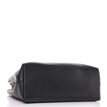 Gucci Pebbled Calfskin Medium Soho Chain Shoulder Bag Black 4 of 9