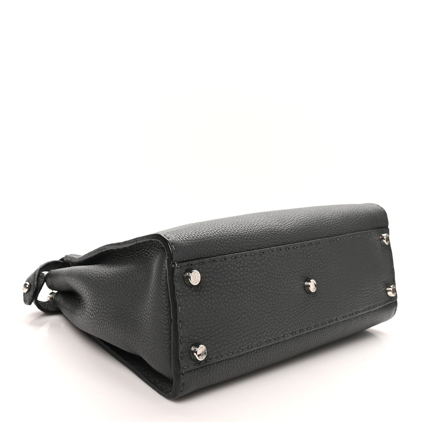 Cuoio Romano Selleria Bi-Color Medium Peekaboo Iconic Satchel Asfalto Latte