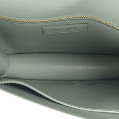 Saint Laurent Smooth Calfskin Carre Satchel Vert Opaline 5 of 18