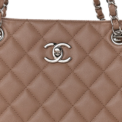 Chanel Caviar Quilted Large Shopping Tote Dark Beige 8 of 10