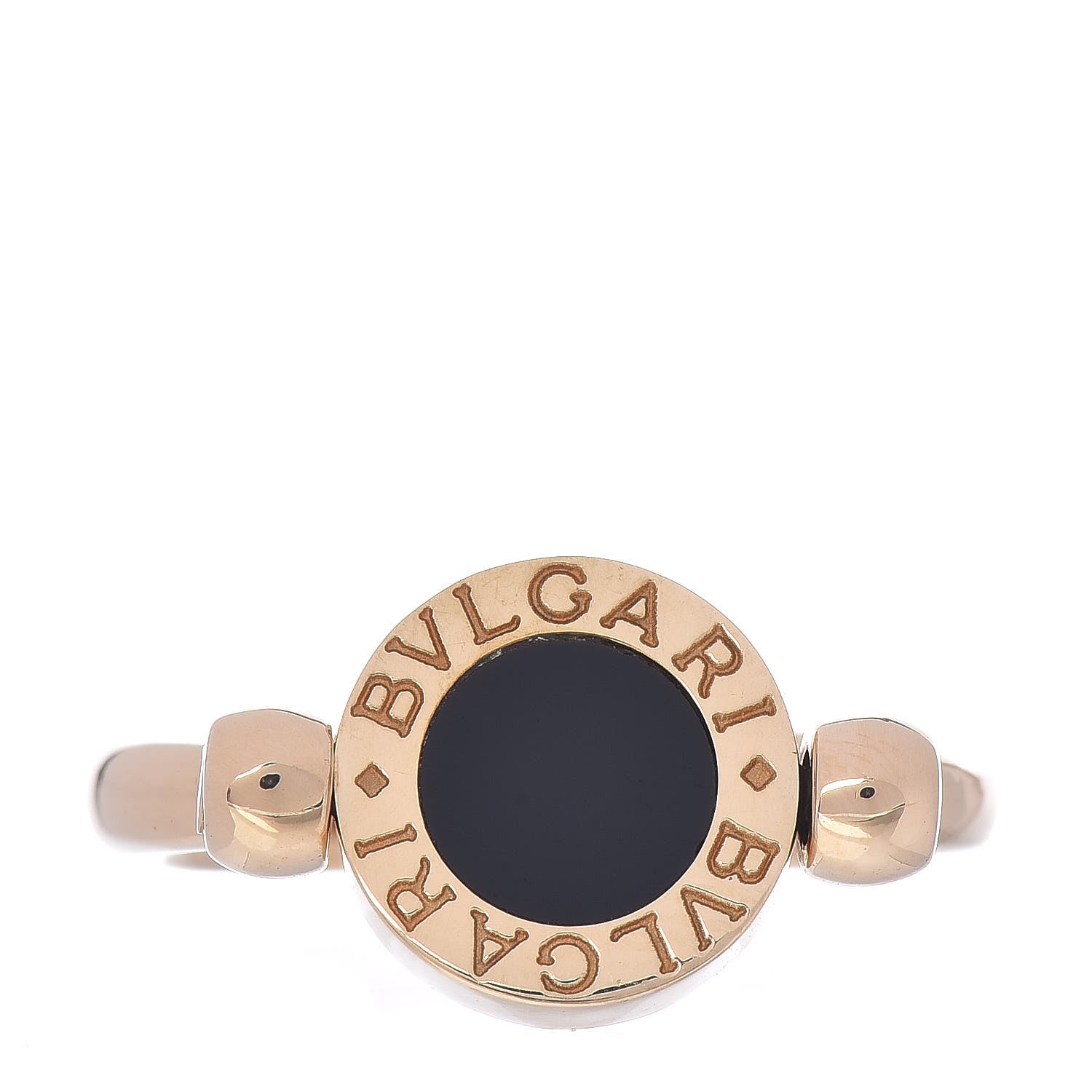 Bulgari 18K Yellow Gold Onyx Coral BVLGARI BVLGARI Ring 49 4.75 1 of 5