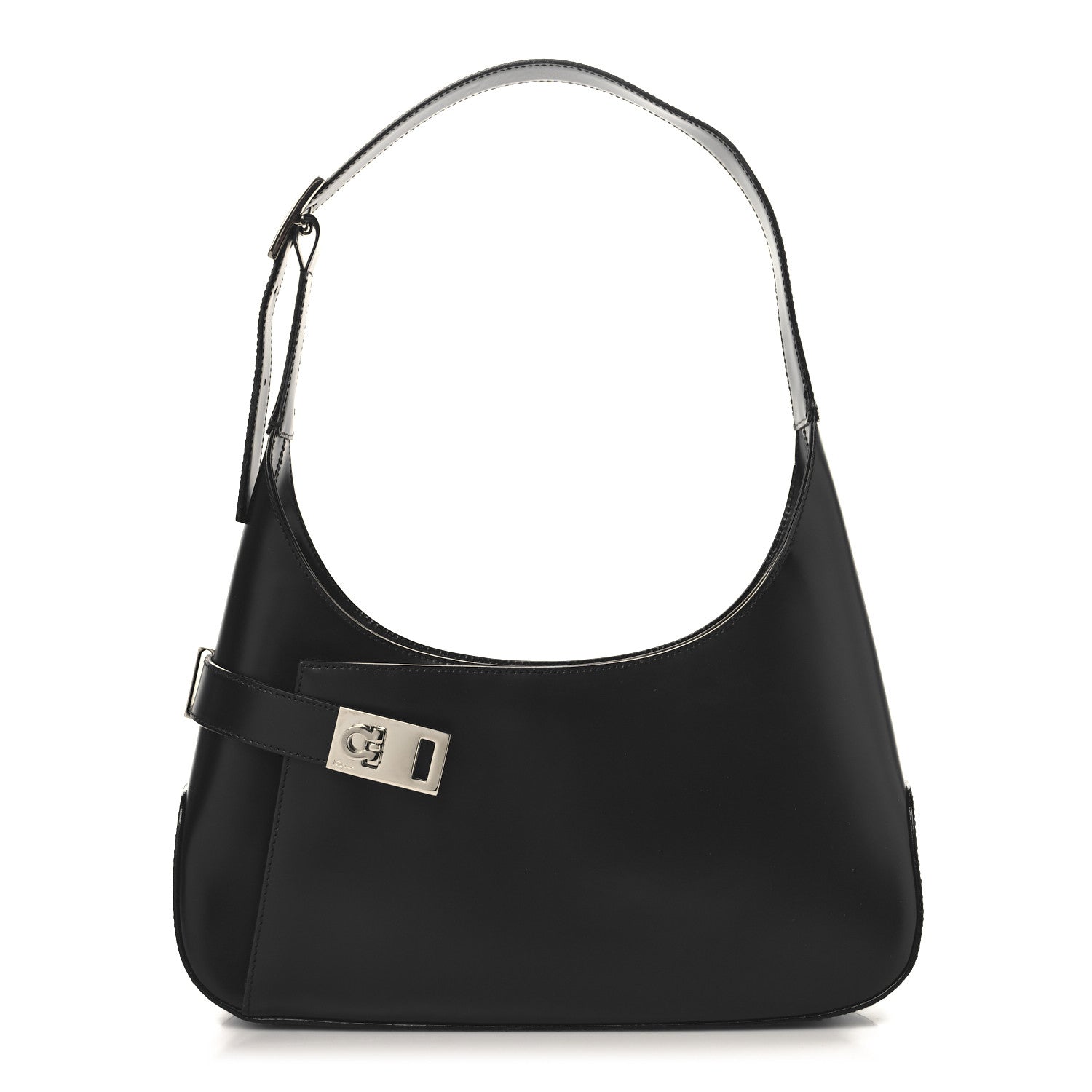 Salvatore Ferragamo Soft Calfskin Gancini Hobo Black 1 of 9