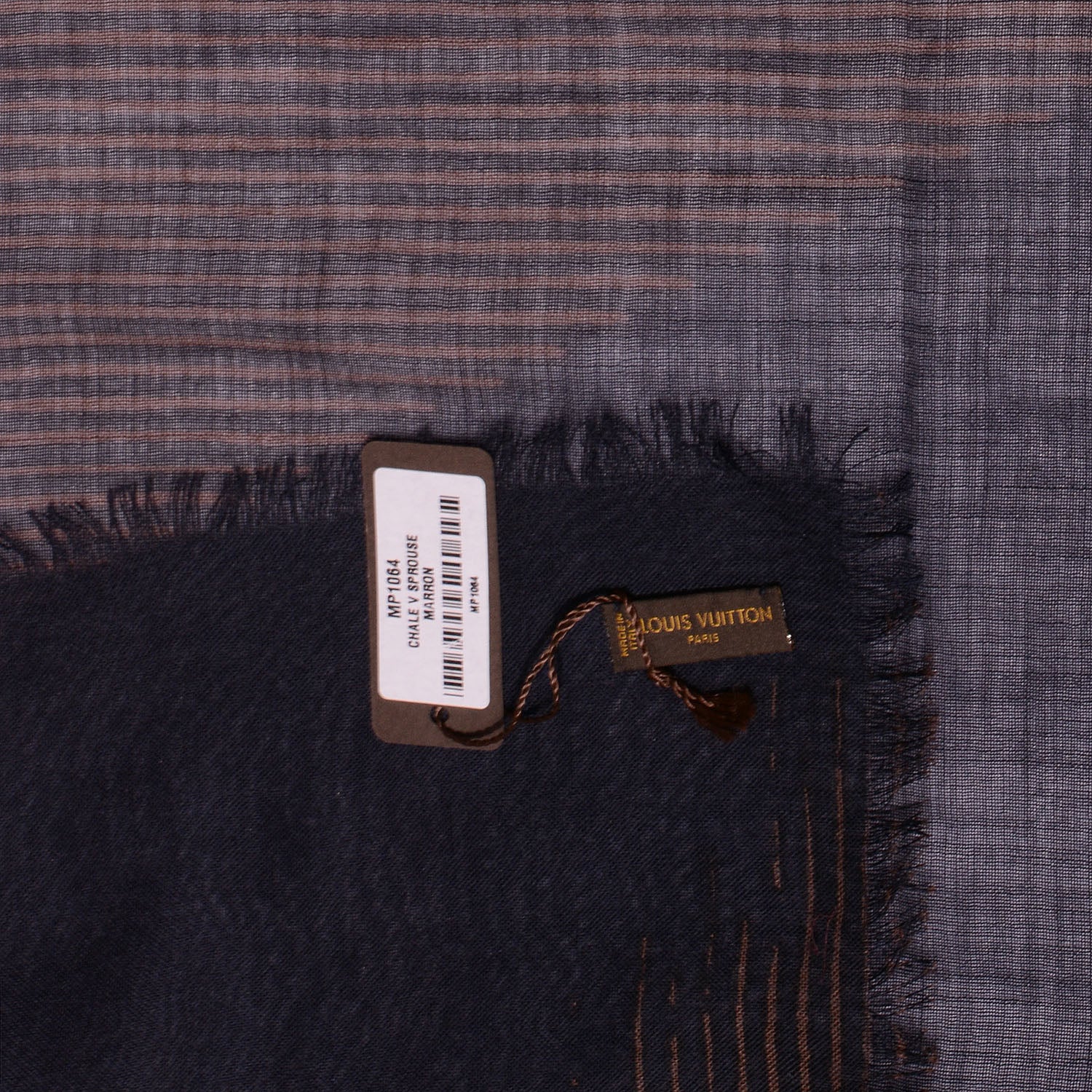 Louis Vuitton Wool Silk Sprouse Shawl Marron 4 of 4