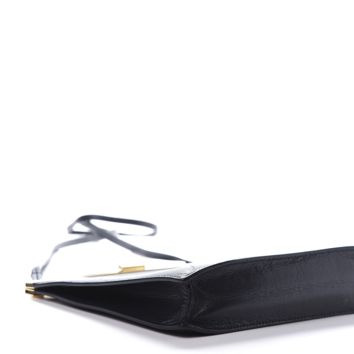 Smooth Calfskin Mini Clasp Bag Black