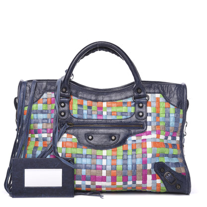 Balenciaga Agneau Lattice Woven Classic Hardware City Multicolor 1 of 12