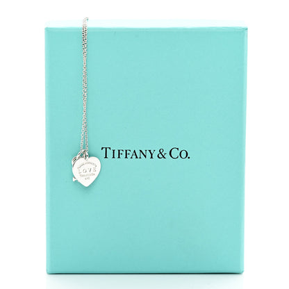Tiffany Sterling Silver Return To Tiffany Love Heart Tag Key Pendant Necklace 6 of 6