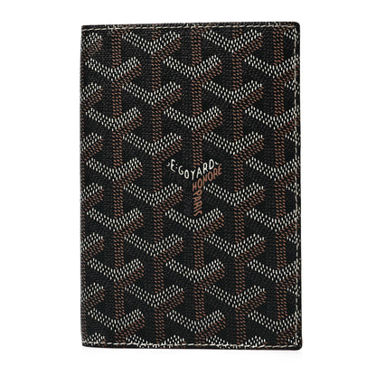 Goyard Goyardine Grenelle Passport Wallet Black Gold 1 of 7