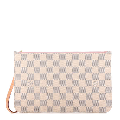 Louis Vuitton Damier Azur Neverfull MM GM Pochette Rose Ballerine 1 of 6