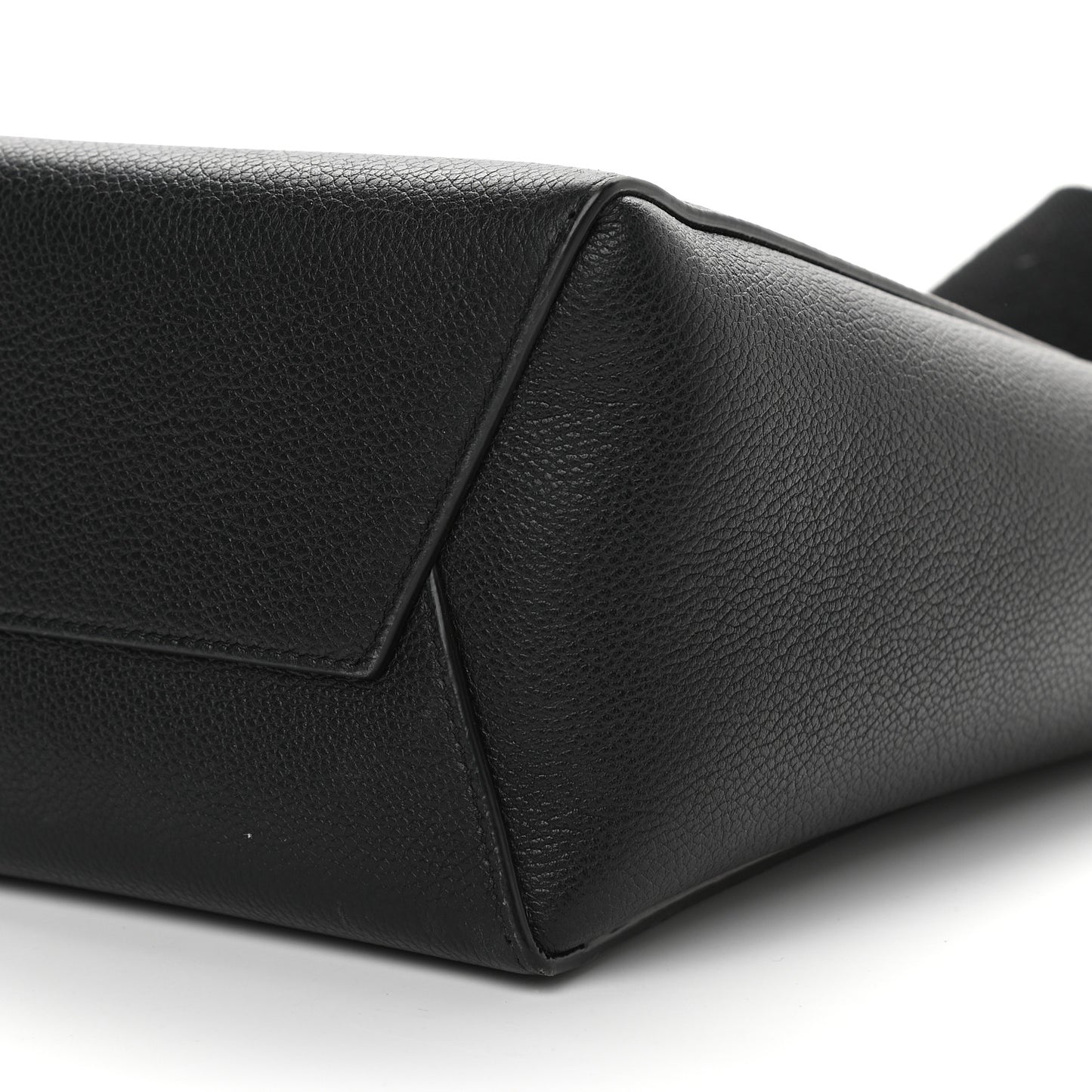 Soft Grained Calfskin Small Sangle Bucket Bag Black
