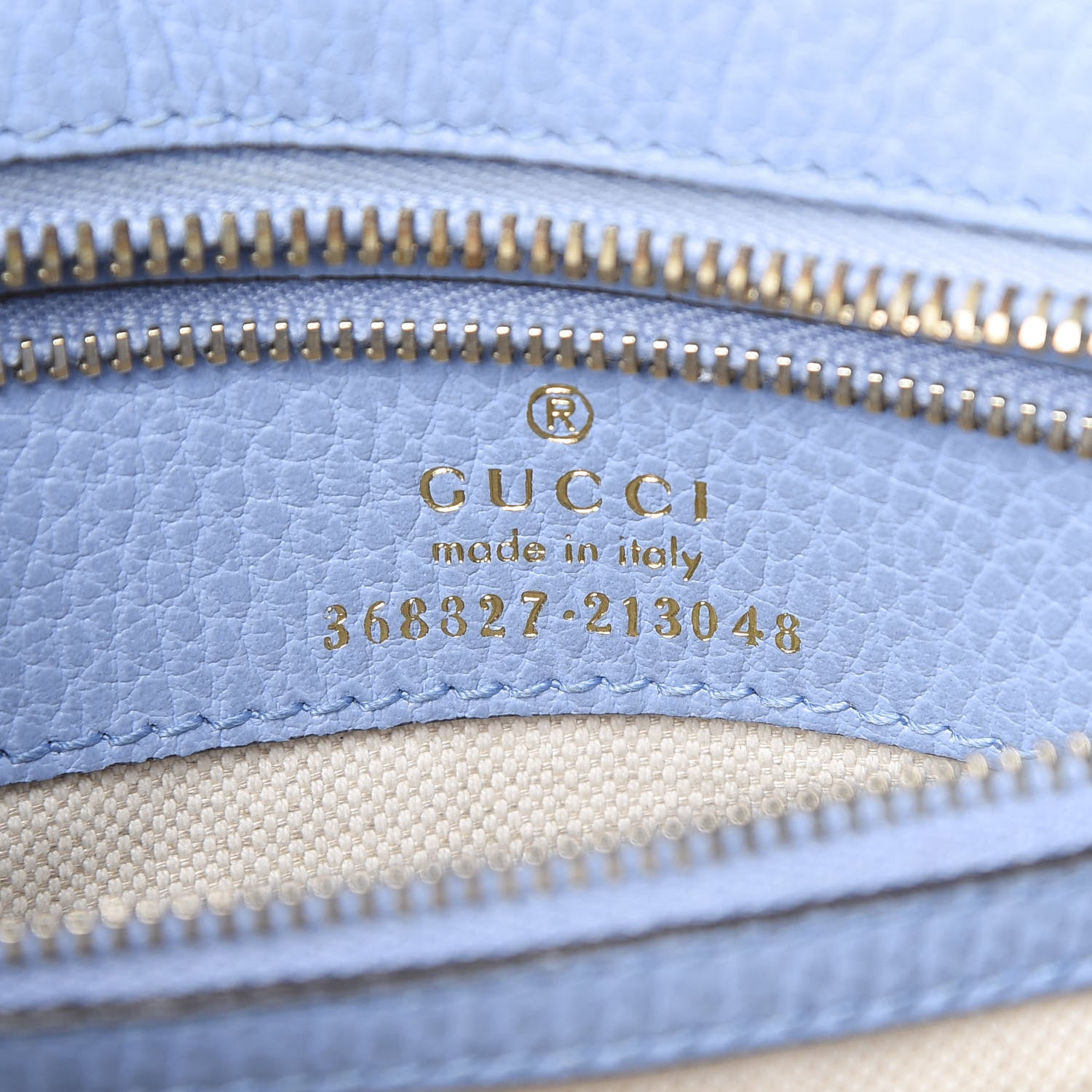 Gucci Dollar Calfskin Mini Swing Top Handle Bag Mineral Blue 6 of 13
