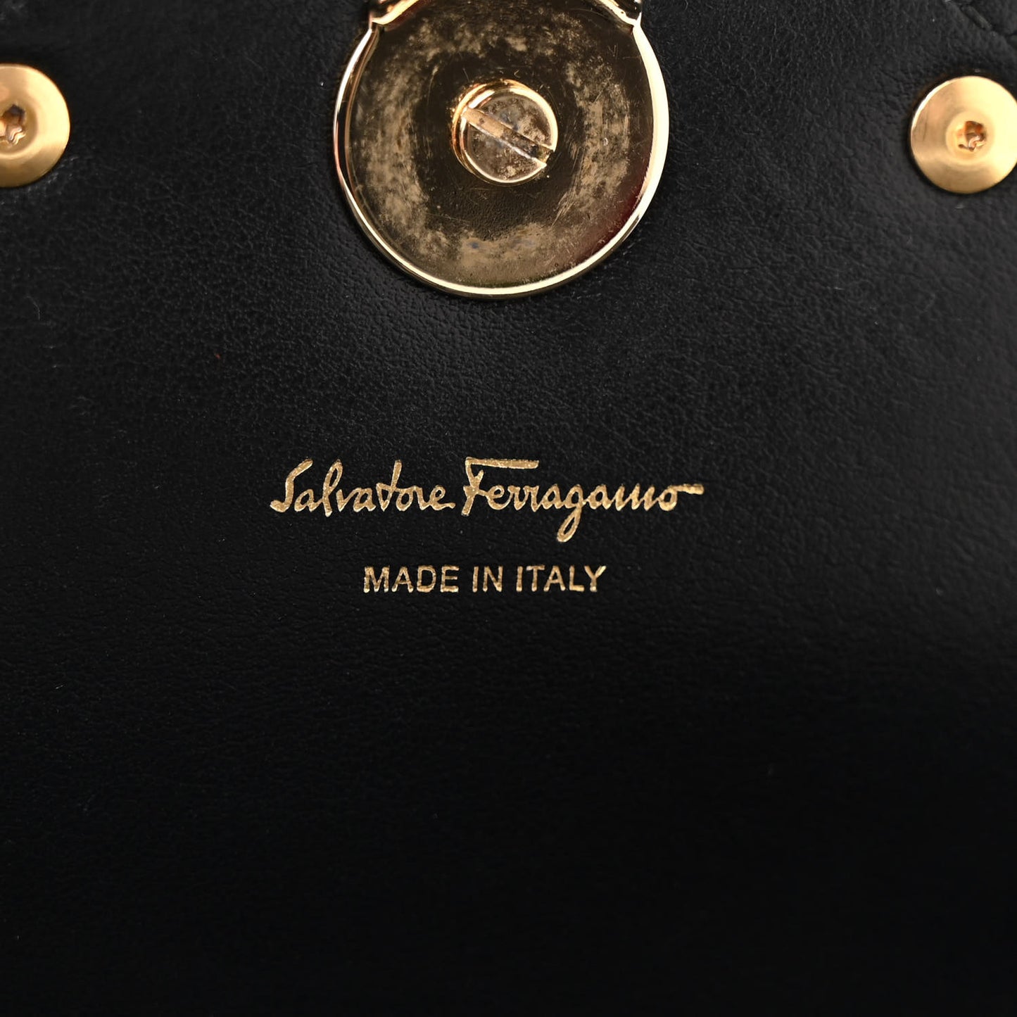 Calfskin Quilted Gancini Mini Bag Black