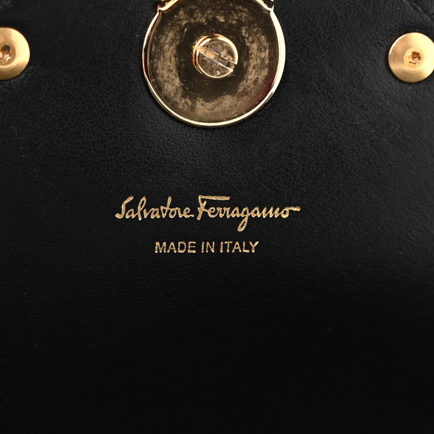 Salvatore Ferragamo Calfskin Quilted Gancini Mini Bag Black 6 of 12