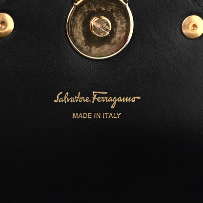 Salvatore Ferragamo Calfskin Quilted Gancini Mini Bag Black 6 of 12