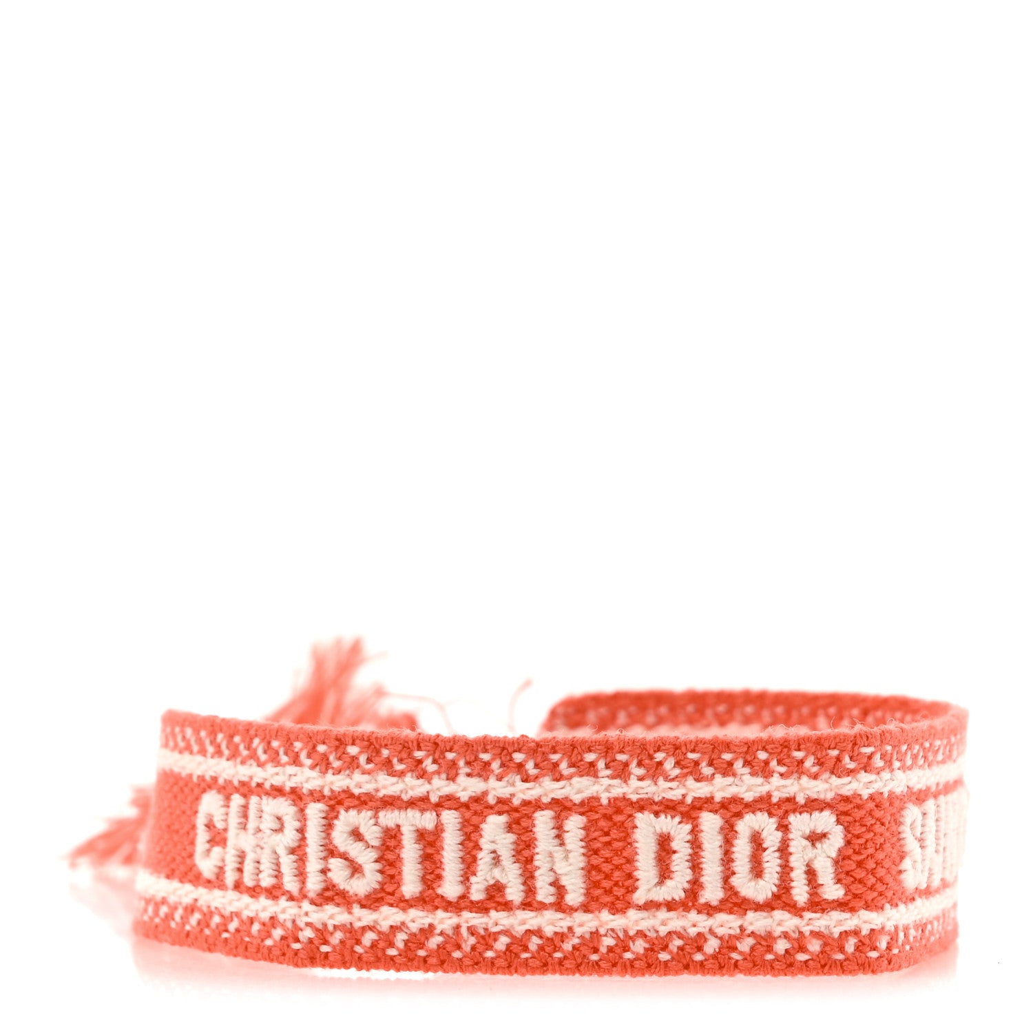 Christian Dior Woven Cotton Saint Tropez Friendship Bracelet Orange 1 of 3
