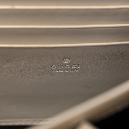 Gucci Calfskin Matelasse GG Marmont Chain Wallet Mystic White 6 of 13