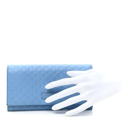 Gucci Soft Microguccissima Continental Wallet Mineral Blue 2 of 14